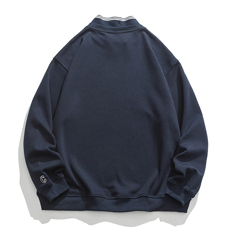casual alphabet fake layered sweatshirts