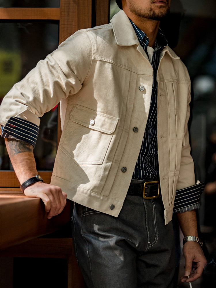 1953 type II white denim jacket