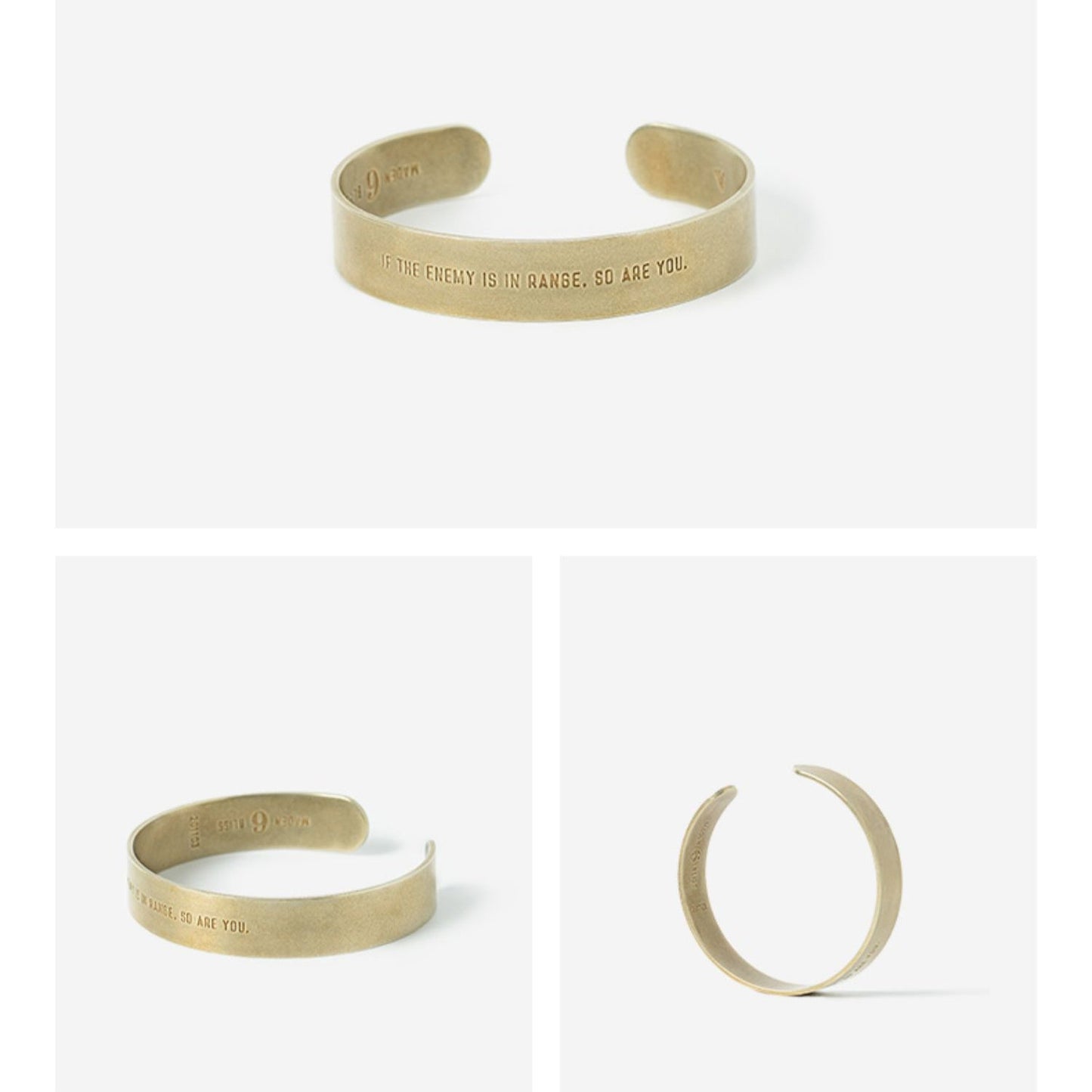 Bliss Military Engraved C-shaped Bracelet