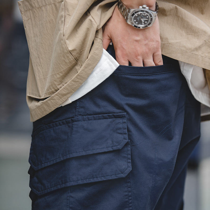 2-layer flap pocket function cargo pants