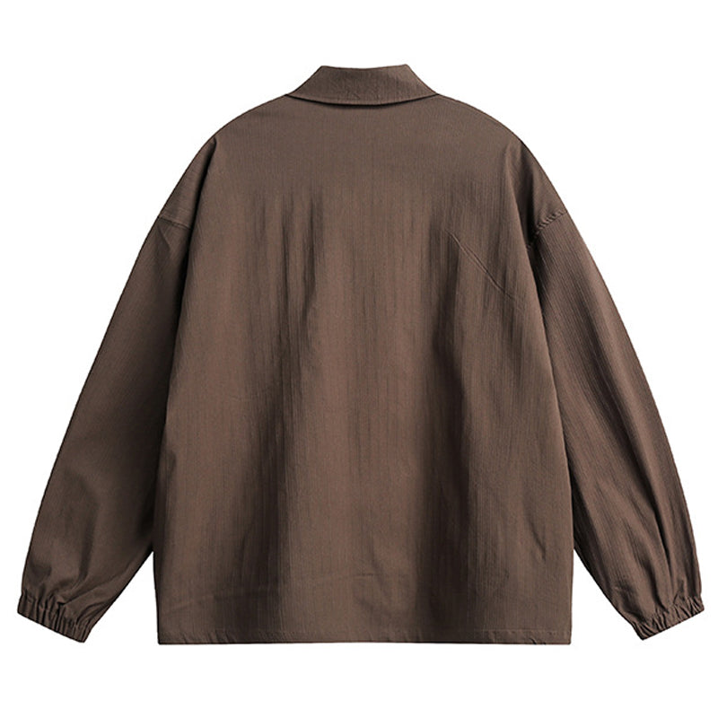 One pocket half zip long sleeve shirt