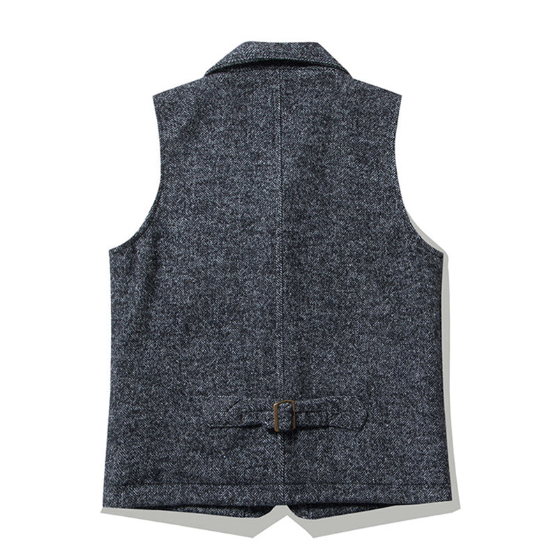 British wool blend vest