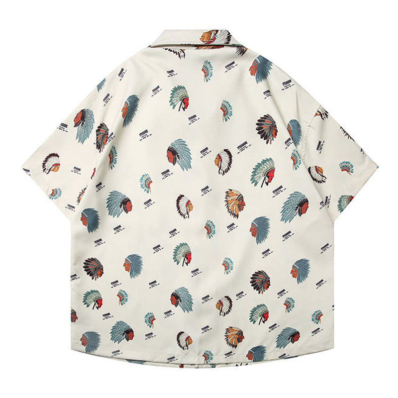 Apache Warrior Total Print Cuban Shirt