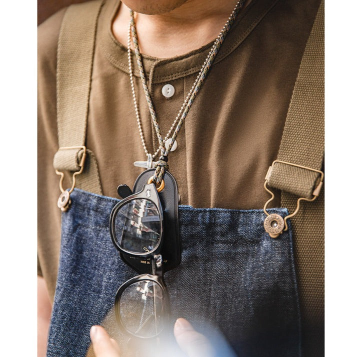 neck leather glasses holder
