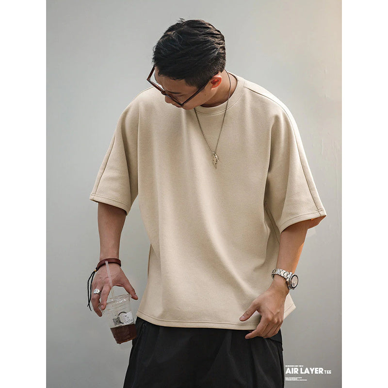 Air layer T-shirt half sleeve