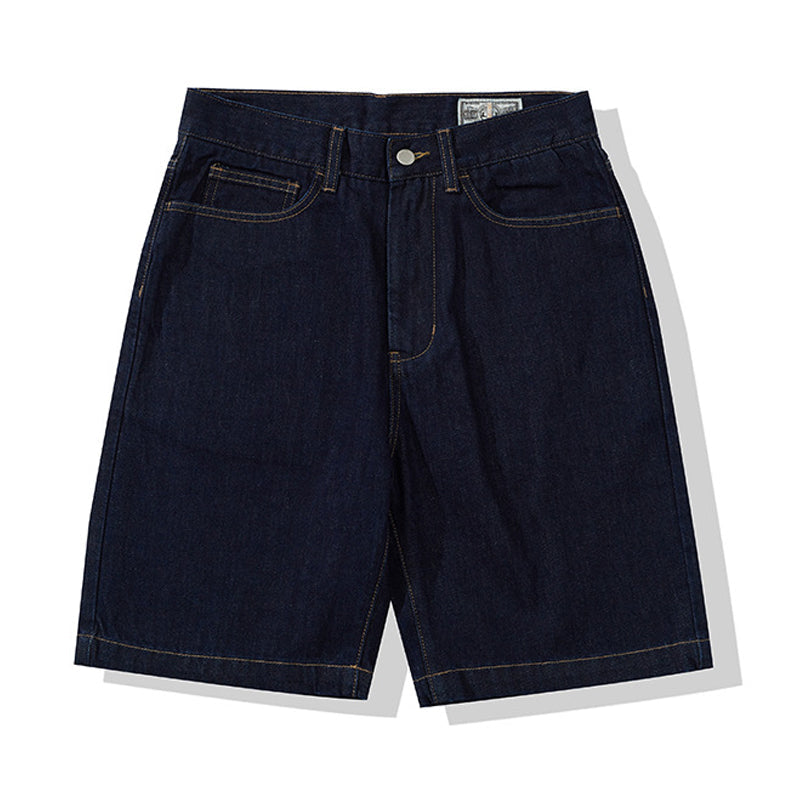 WorkStyle striped denim shorts