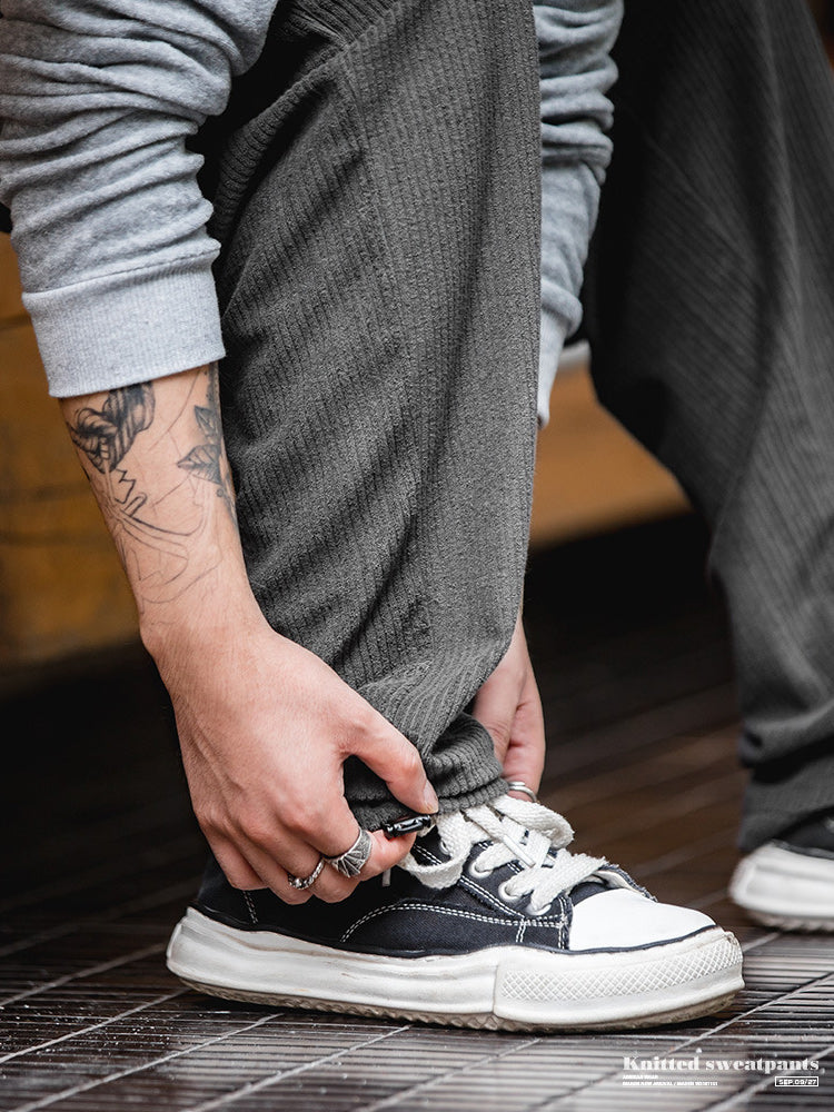 jacquard knit sweatpants