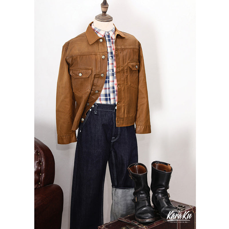 507 Reprint PU Coating Red Selvedge Denim Jacket