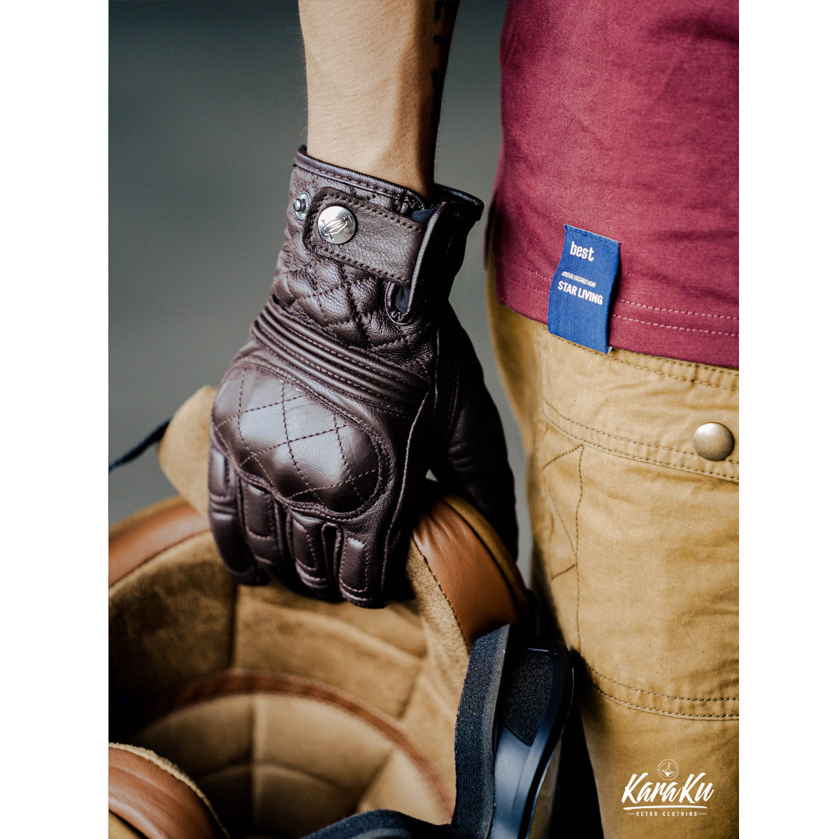 MOTO GLOVES 羊革バイカーグローブ スマホ対応