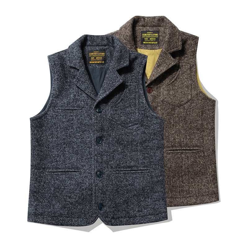 British wool blend vest