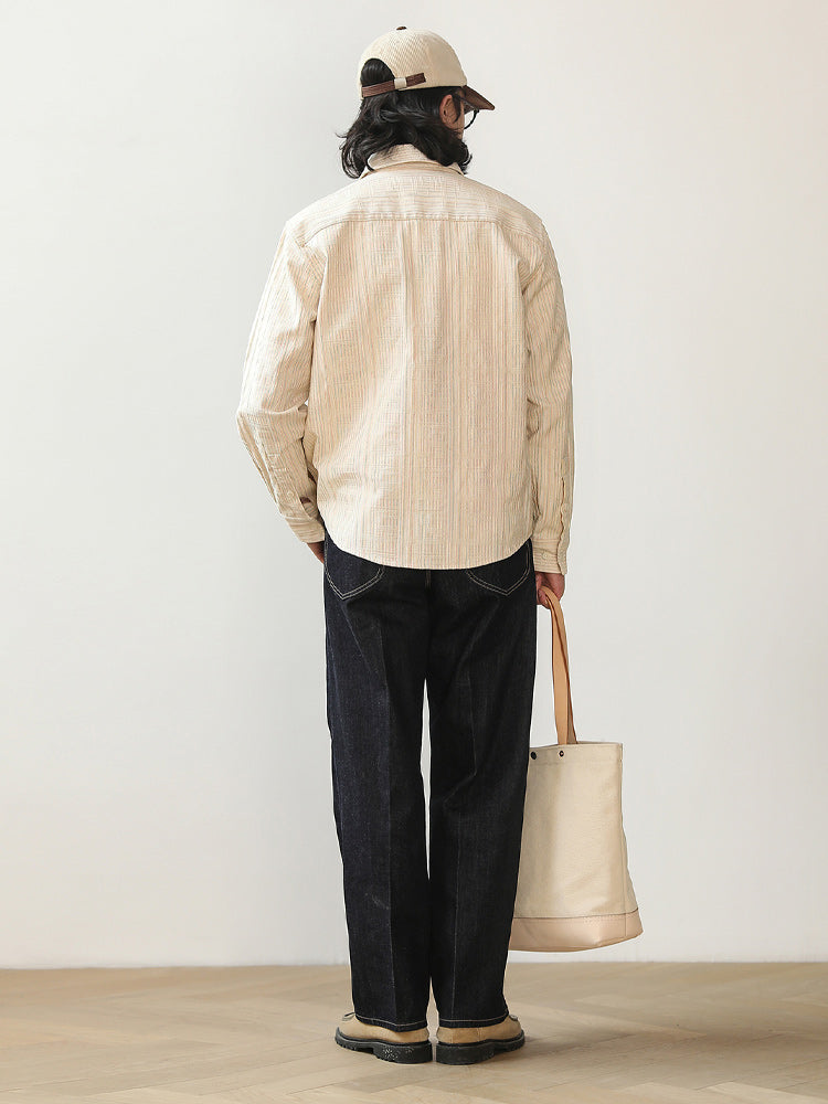 Four-color yarn dyed heavyweight work shirt