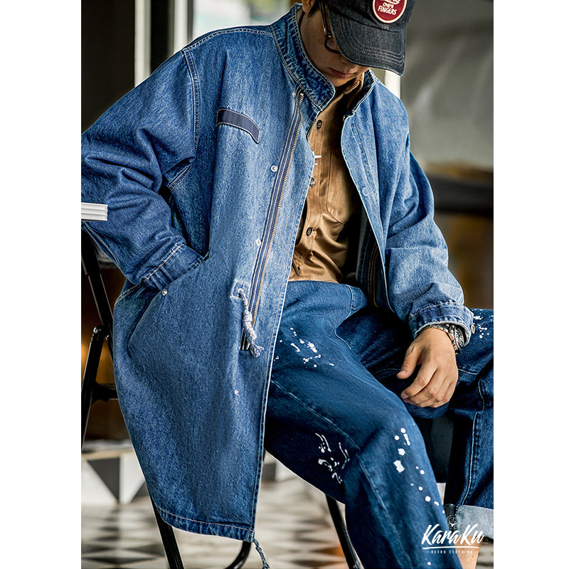 M-65 modified denim fishtail parka