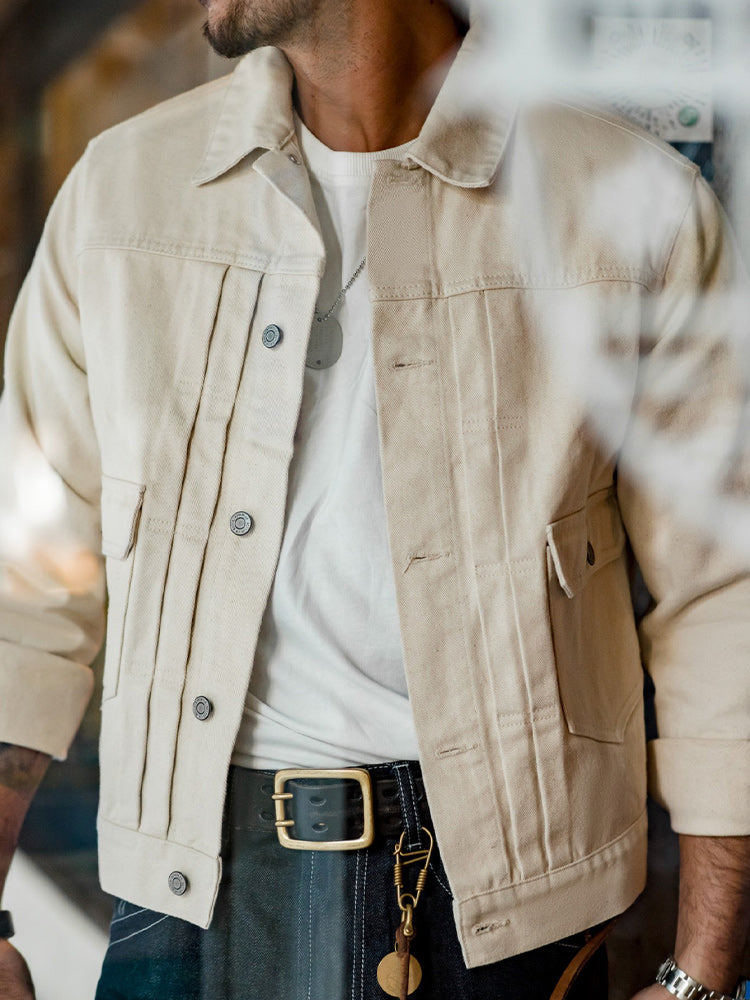 1953 type II white denim jacket
