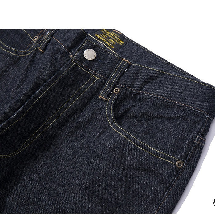 15oz button fly red ear denim pants