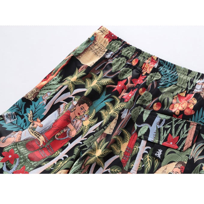 "Self-portrait with Monkey" board shorts for both land and water