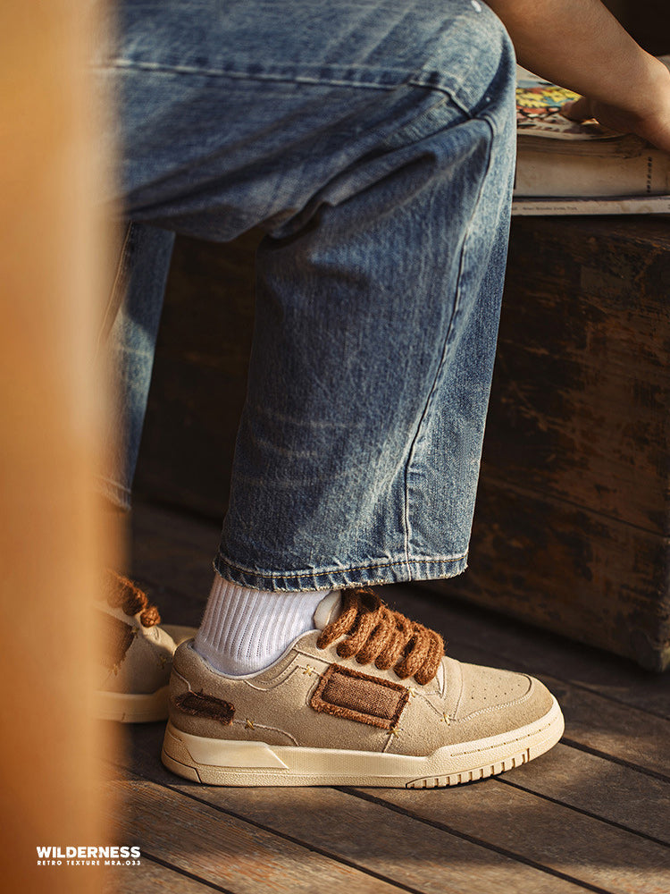 80's OG JUTE ROPE sneakers with linen patch