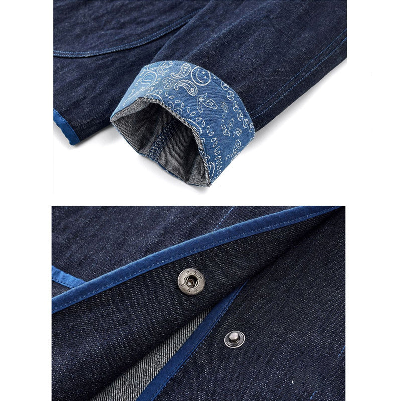 14oz Akamimi Indigo Dyed Denim China Jacket