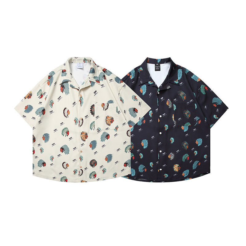 Apache Warrior Total Print Cuban Shirt