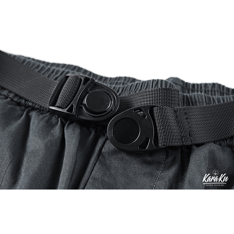 Reflective strap combination Functional cargo shorts