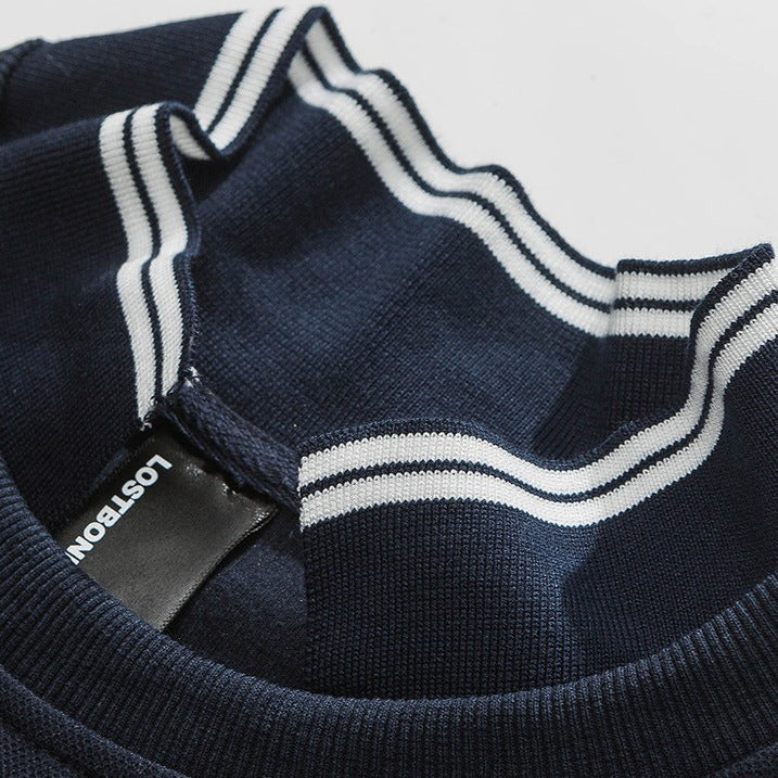 casual alphabet fake layered sweatshirts