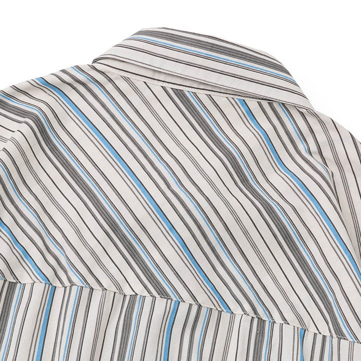 Color Scheme Pocket Colorful Striped Shirt