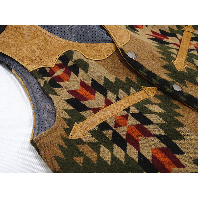 NAVAJO Navajo Waxed Leather Vest