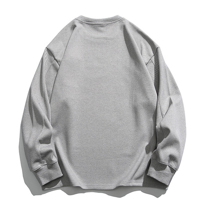 Crewneck sweatshirt with zip pocket
