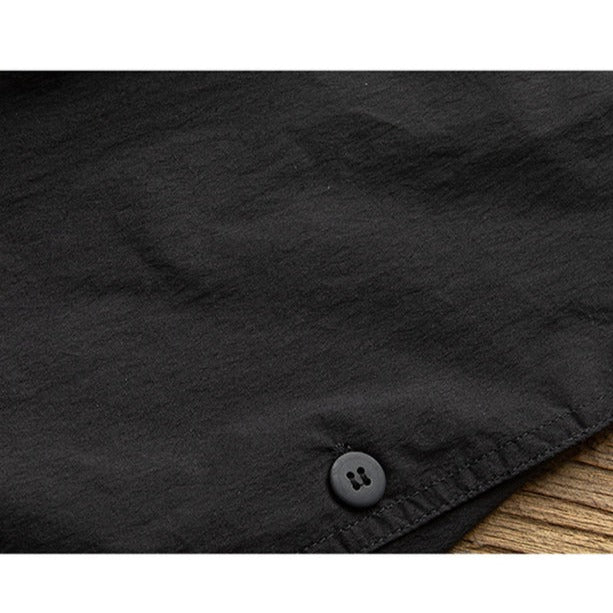 Military cargo pants with side buttons