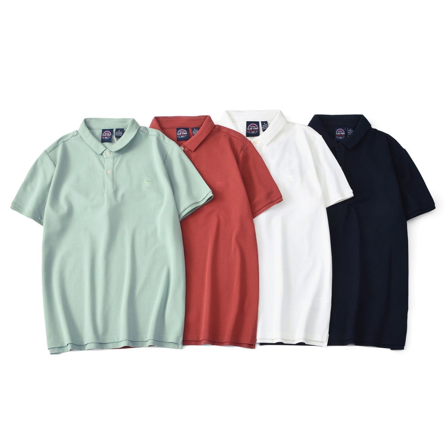 4 colors to choose from Basic polo shirt with embroidery