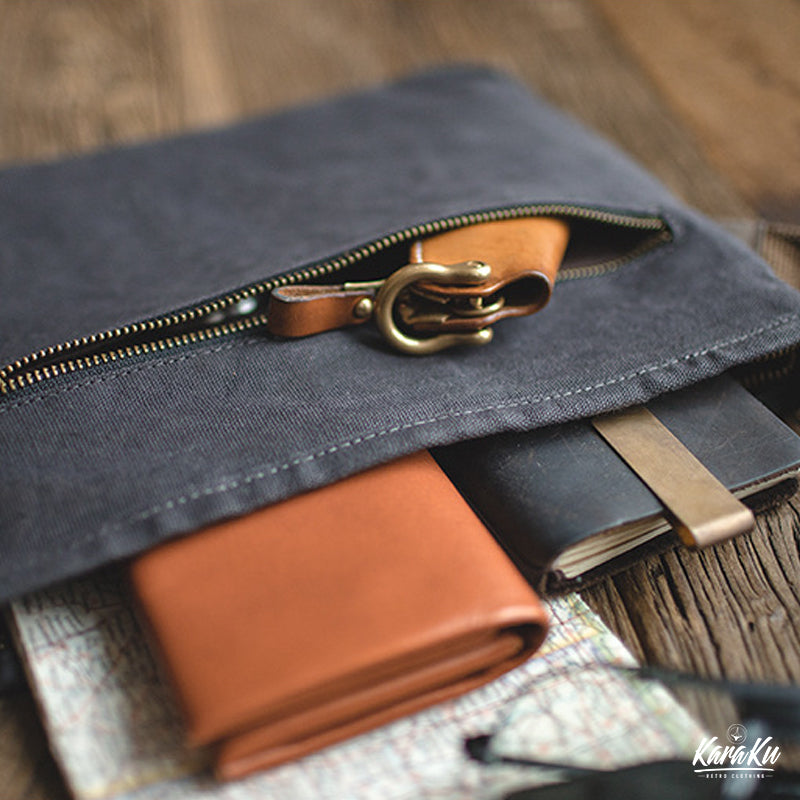 WAXED CANVAS 撥水加工クロスボディバッグ