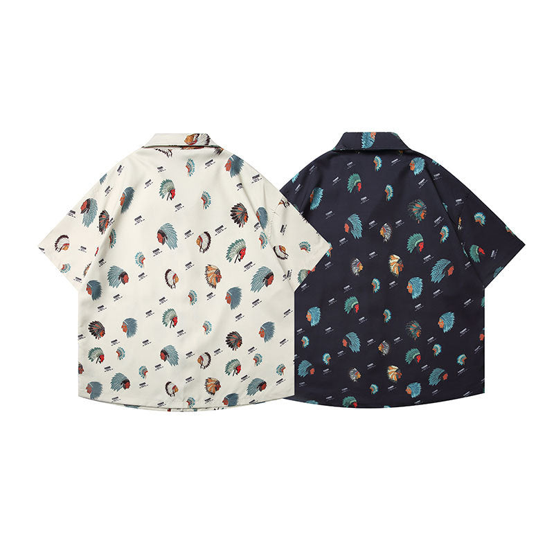 Apache Warrior Total Print Cuban Shirt