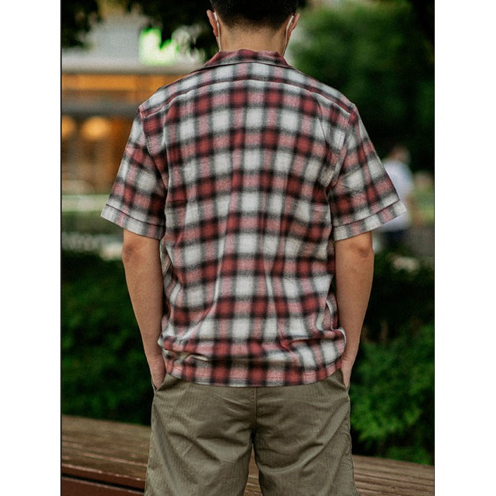 1960s~ Ombre Check Cuban Shirt