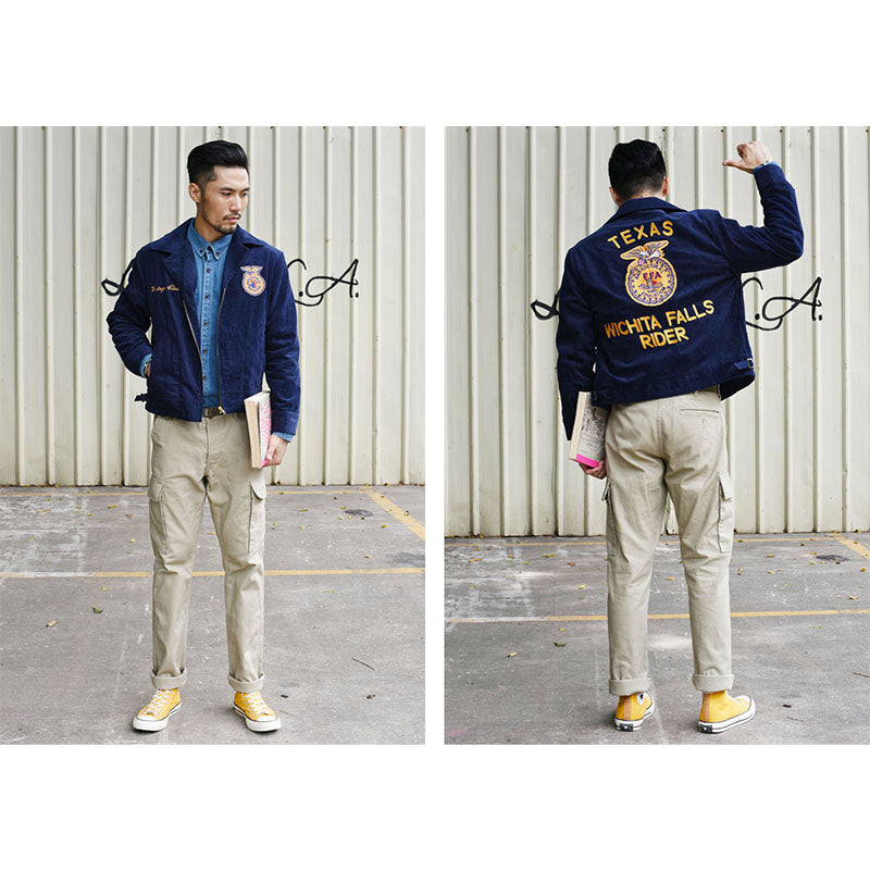 FFA corduroy embroidered jacket TEXAS