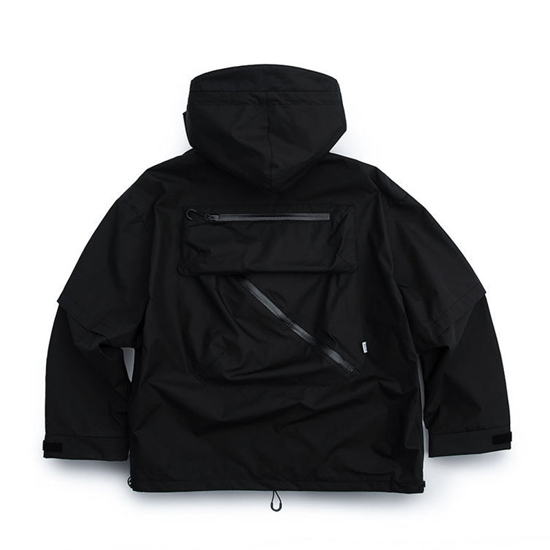 3D pocket hooded outdoor jacket