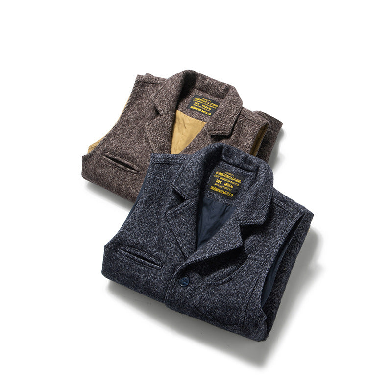 British wool blend vest
