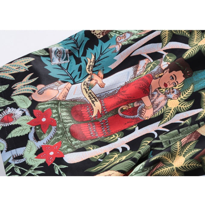 "Self-portrait with Monkey" board shorts for both land and water