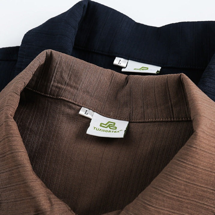 One pocket half zip long sleeve shirt