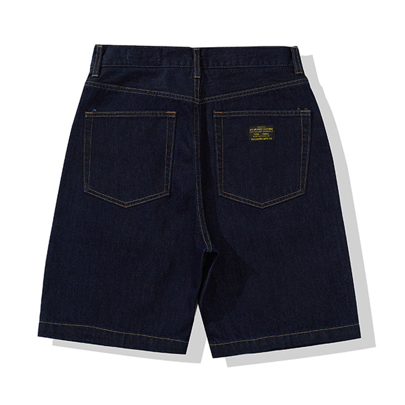 WorkStyle striped denim shorts