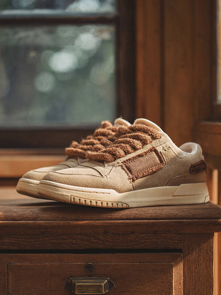 80's OG JUTE ROPE sneakers with linen patch