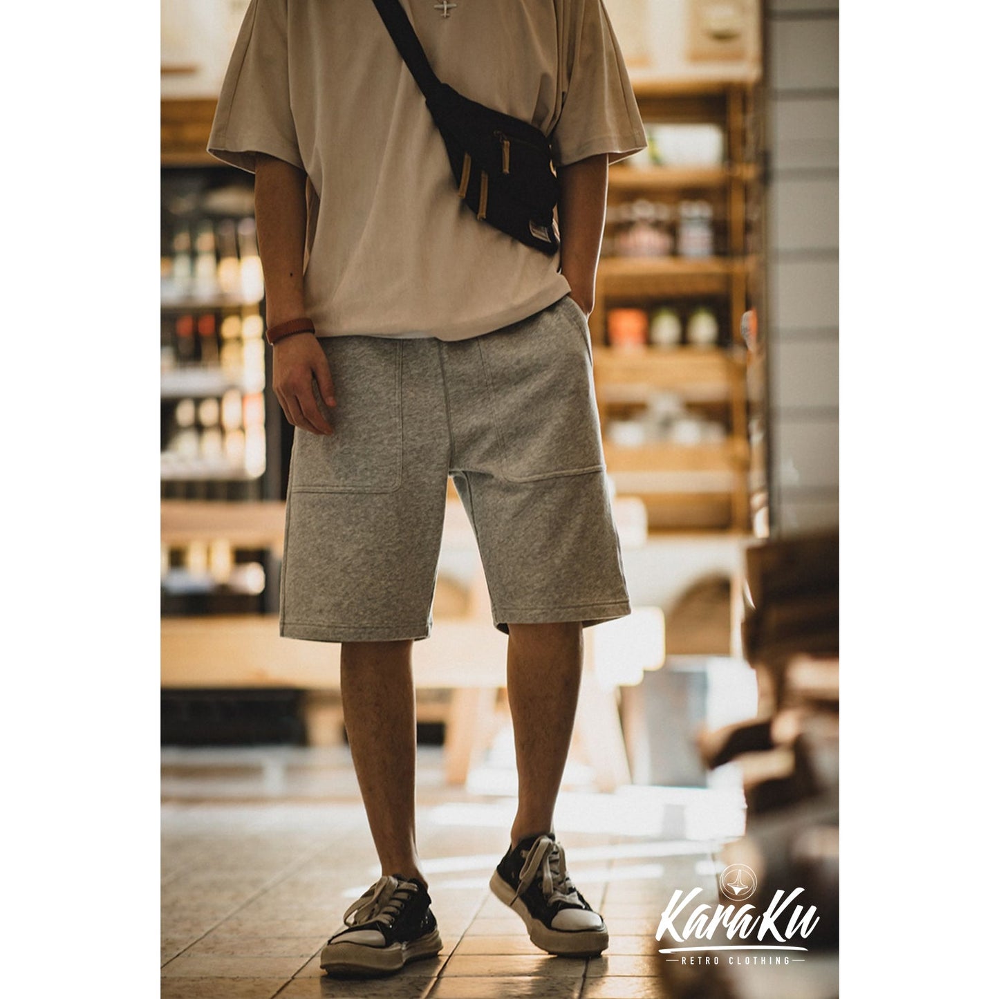 Heavyweight half length knit shorts
