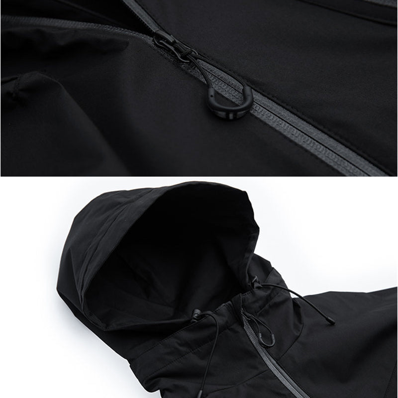 3D pocket hooded outdoor jacket