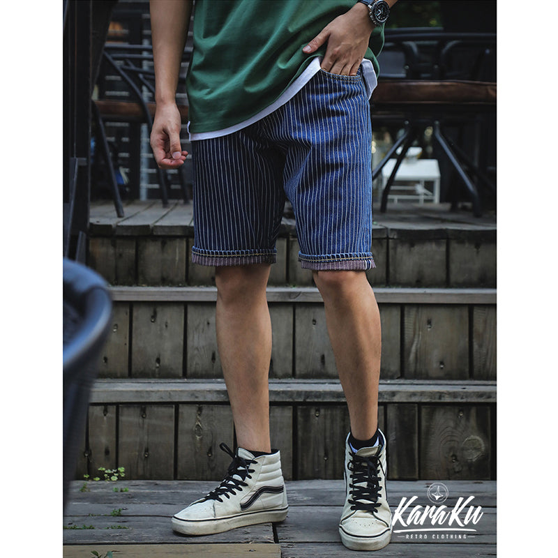 Wabash stripe 11oz denim shorts