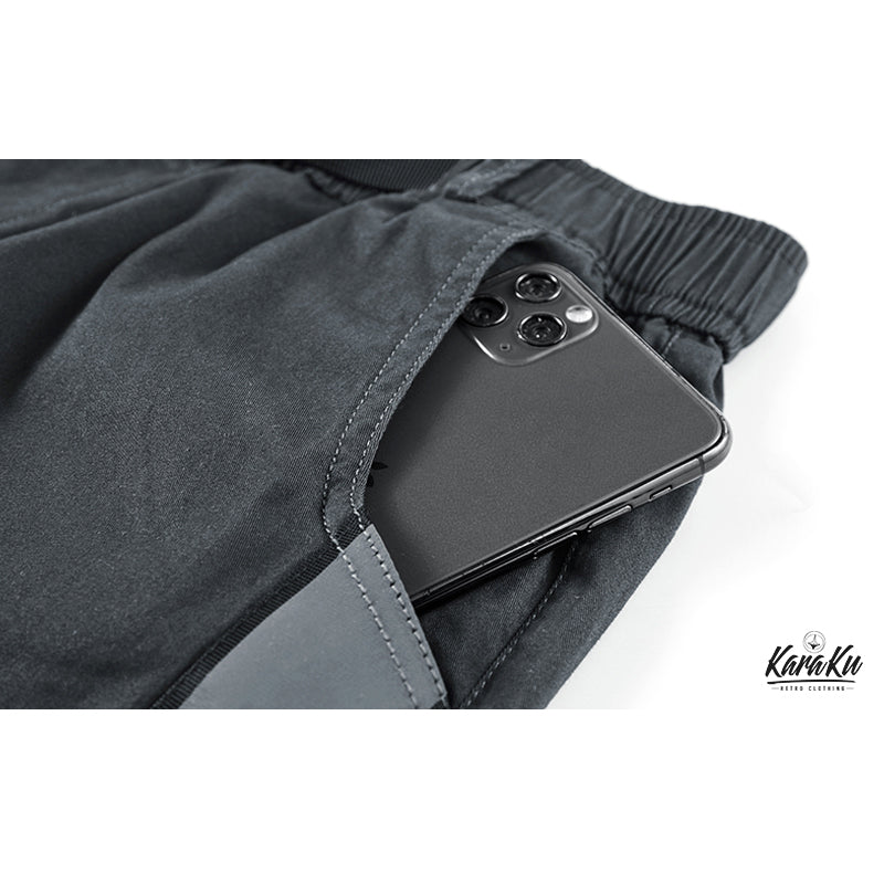 Reflective strap combination Functional cargo shorts