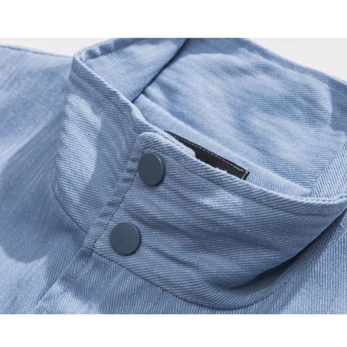 Color Scheme Large Capacity Pocket Stand Collar Jacket