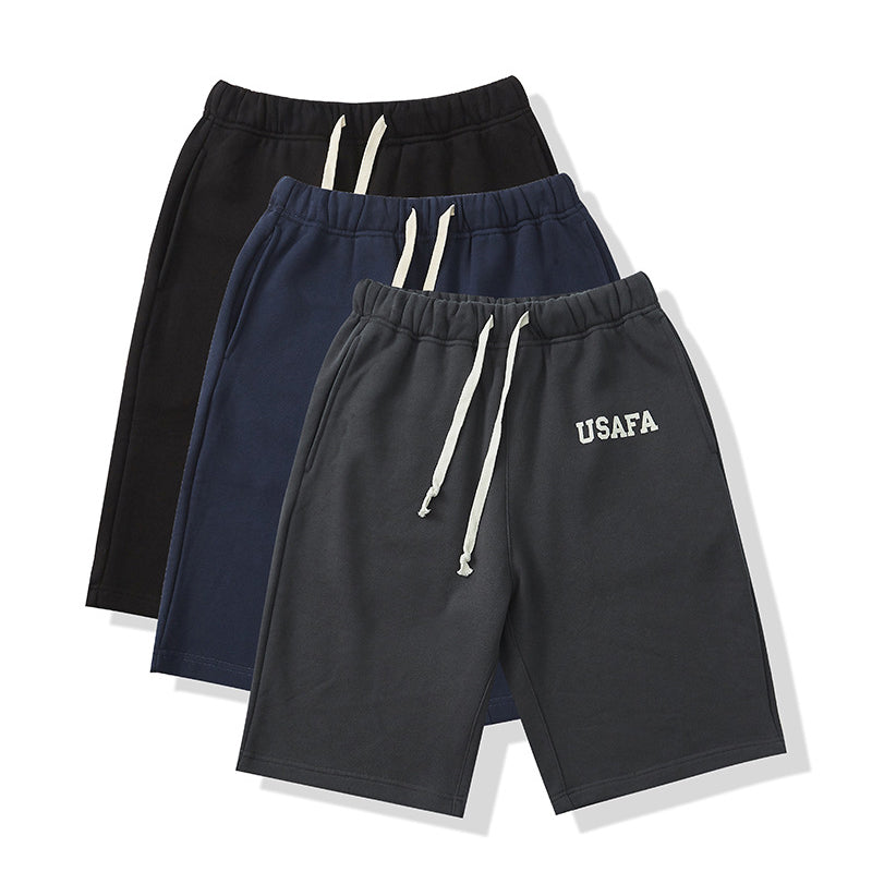 "USAFA" cotton sweat shorts
