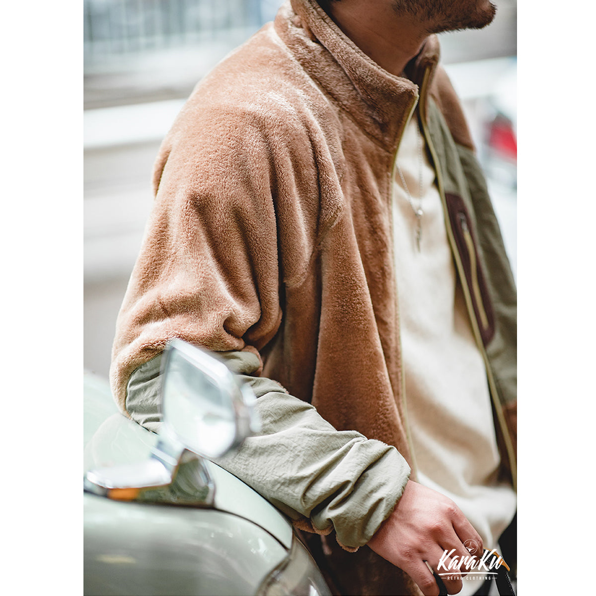 URBAN OUTDOOR フリースパッチワークジャケット