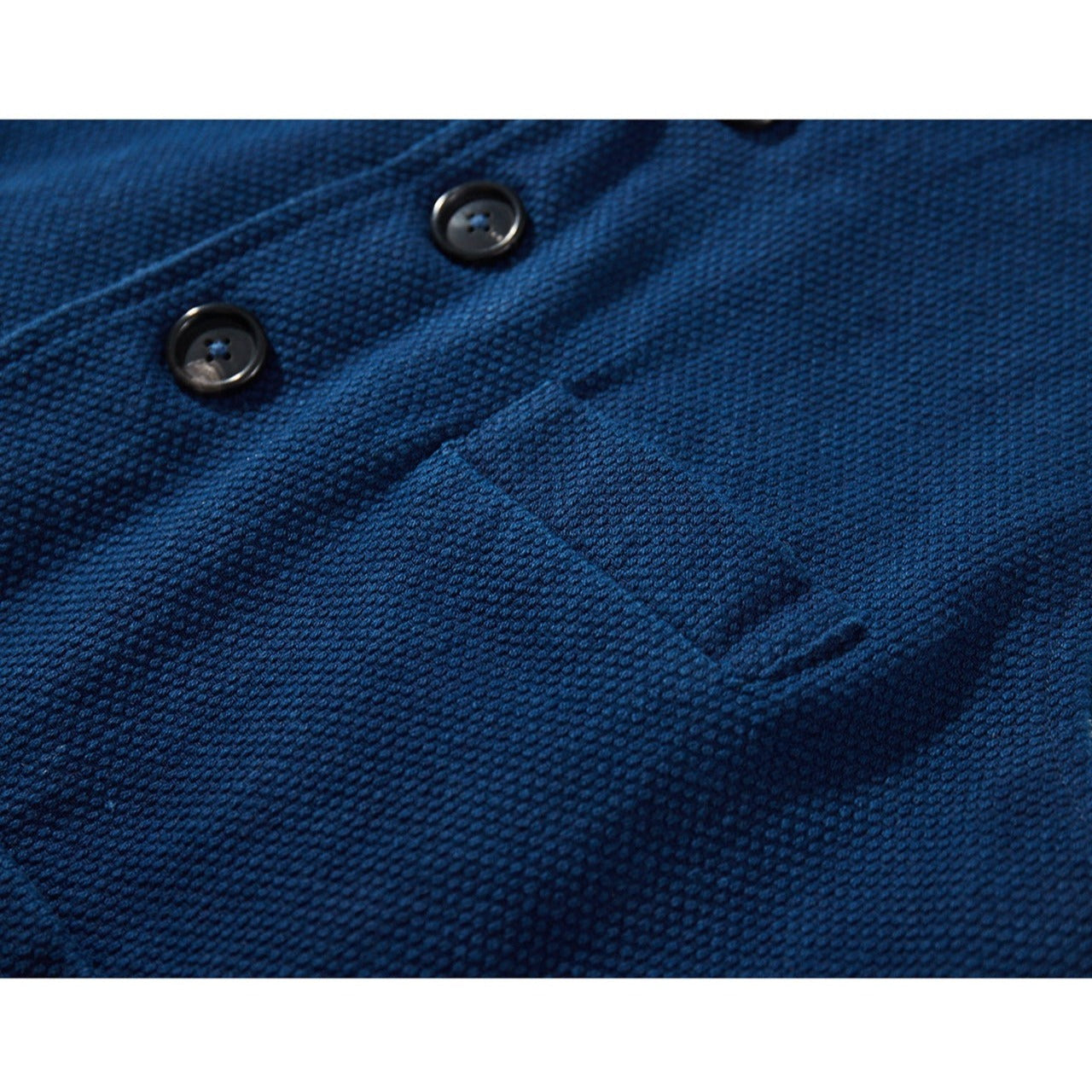 Back paisley pattern botanical indigo sashiko vest