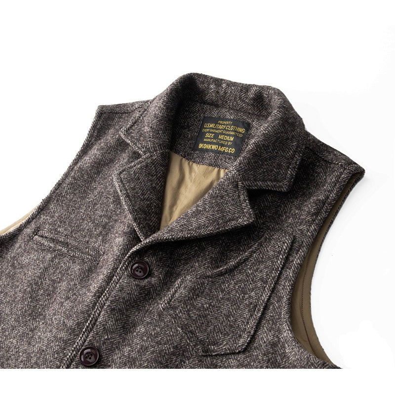 British wool blend vest