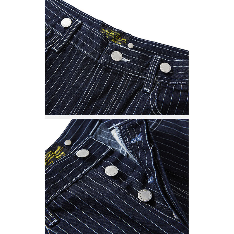 Two-way wide denim pants
