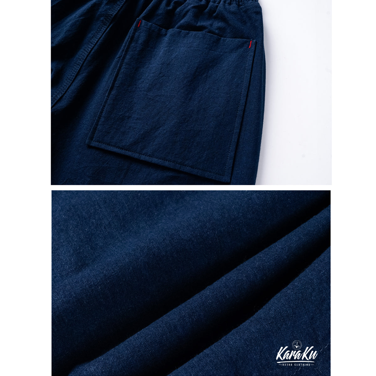 5/4 Length Artisan Aizome Safari Shorts
